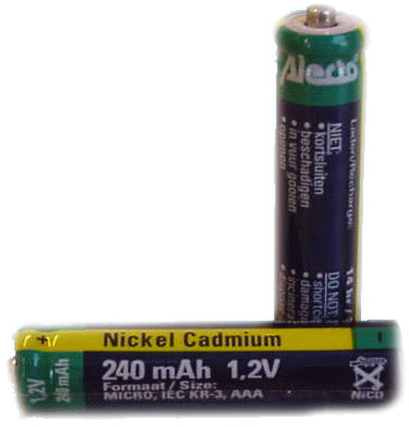 Alecto NiCD AAA batteries ABR-4 Nickel-Cadmium (NiCd) 240mAh 1.2V rechargeable battery