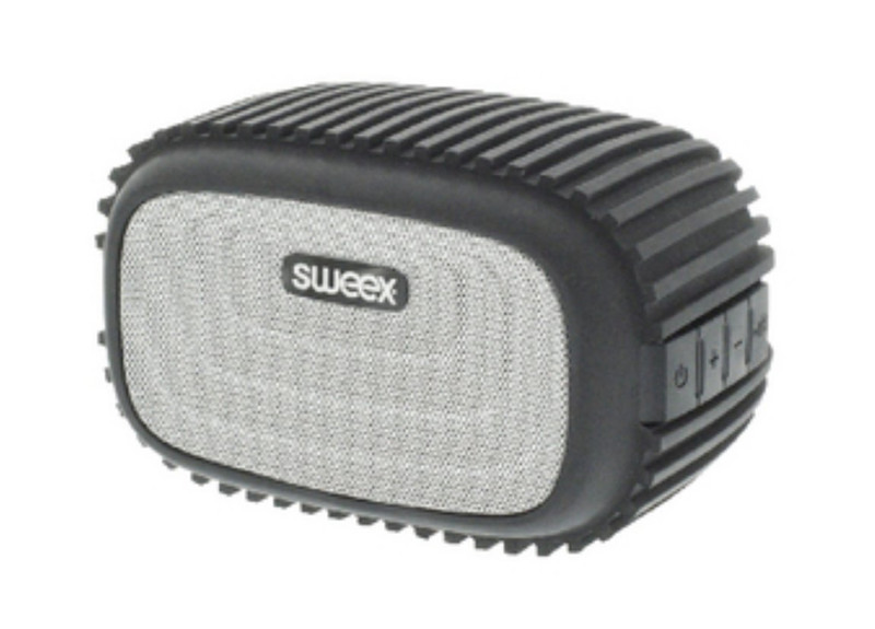 Sweex SWBTSP200BL 4W Rechteck Schwarz, Silber Tragbarer Lautsprecher