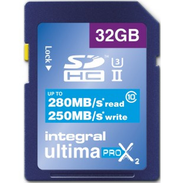 Integral UltimaPro X2 32ГБ SDHC UHS-II Class 10 карта памяти