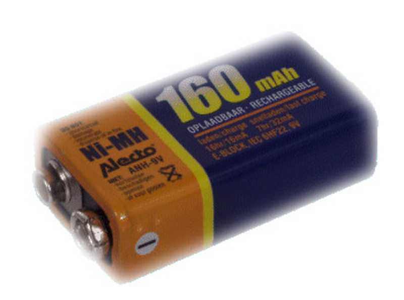 Alecto NiMH 9V batteries Nickel-Metal Hydride (NiMH) 160mAh 1.2V rechargeable battery