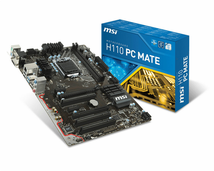 MSI H110 PC MATE Intel H110 LGA1151 ATX Motherboard