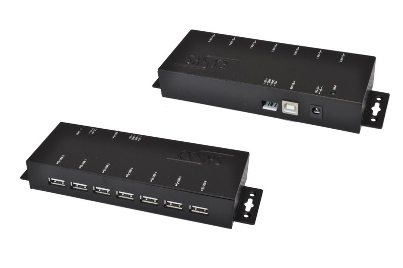 EXSYS EX-1178S USB 2.0 480Mbit/s Schwarz Schnittstellenhub