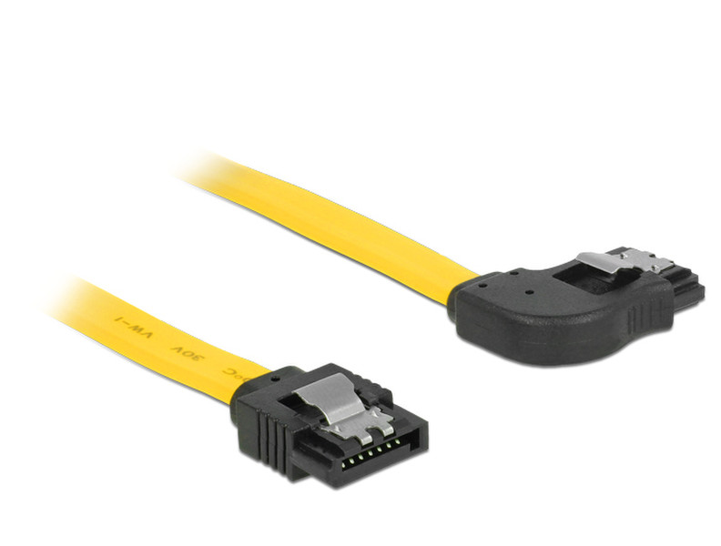 DeLOCK 83959 0.1m SATA III 7-pin SATA III 7-pin Black,Yellow SATA cable