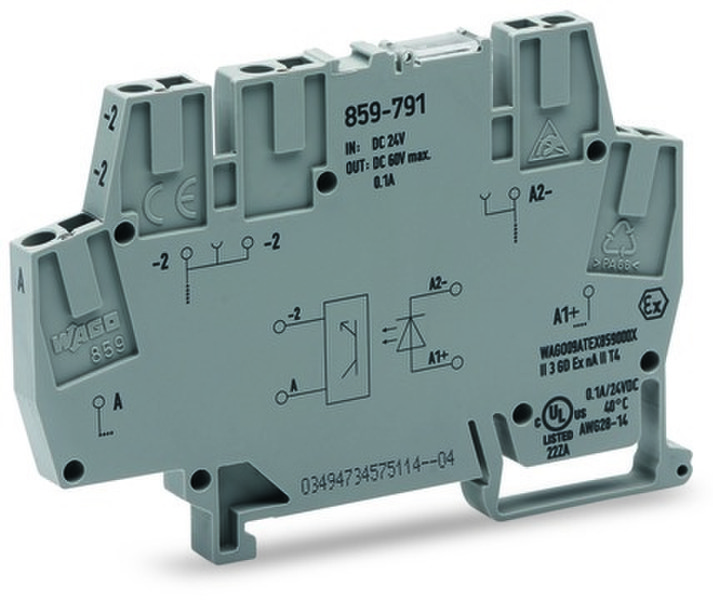 Wago 859-791 5P Grau Elektrischer Anschlussblock