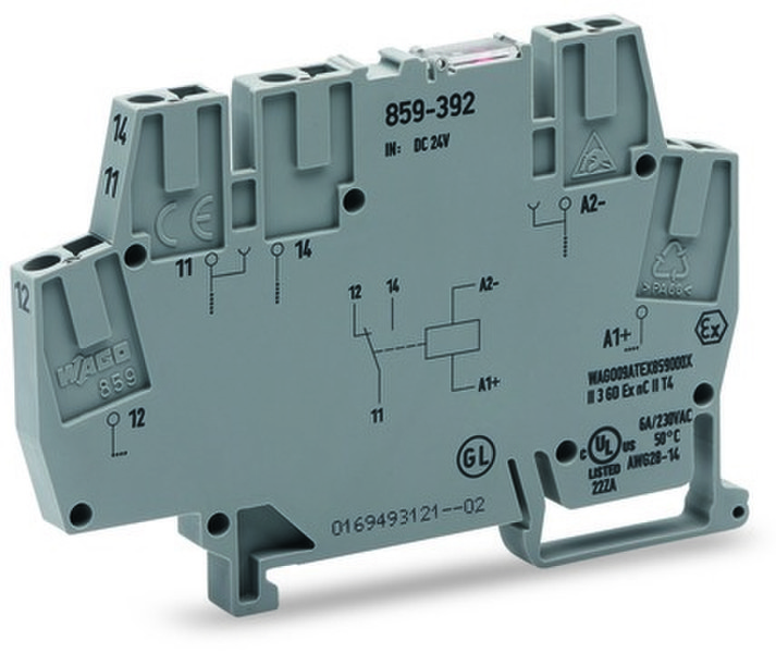 Wago 859-392 5P Grau Elektrischer Anschlussblock