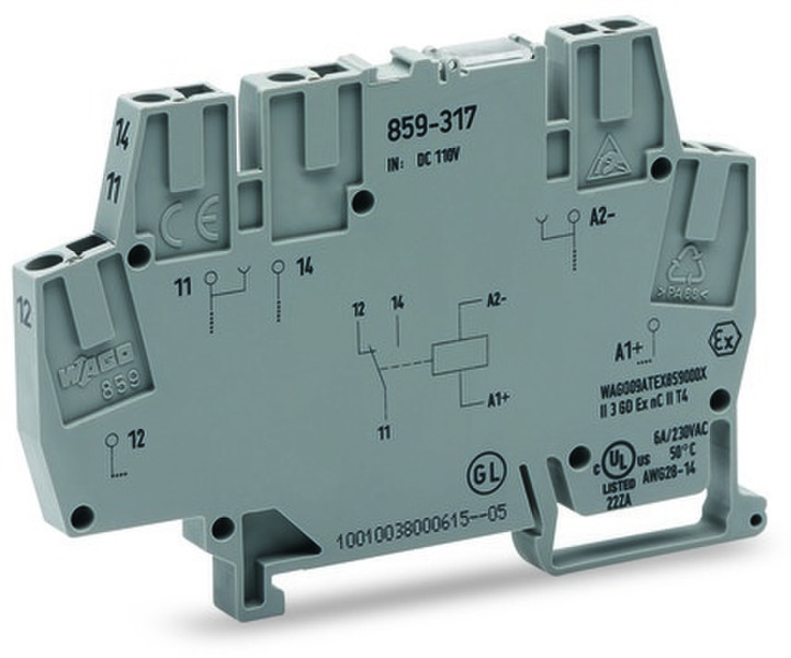 Wago 859-317 5P Grau Elektrischer Anschlussblock