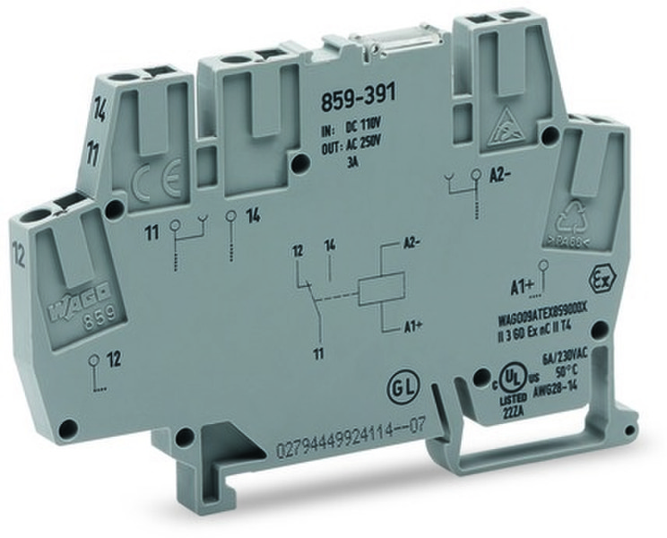 Wago 859-391 5P Grau Elektrischer Anschlussblock