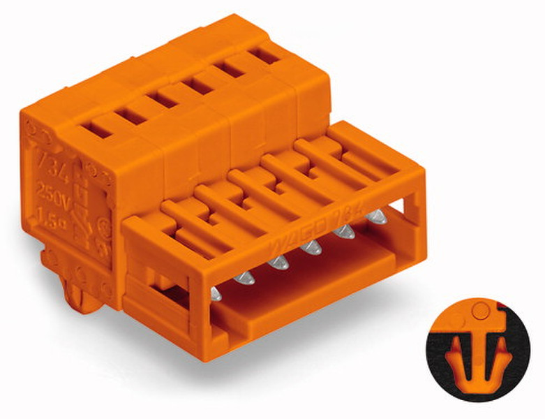 Wago 734-332/018-000 2P Orange Elektrischer Anschlussblock