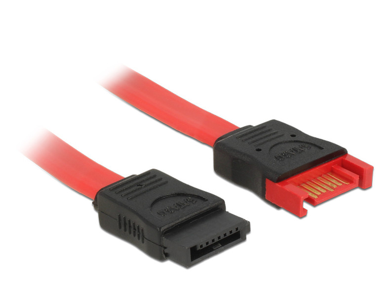DeLOCK 83956 1м SATA III 7-pin SATA III 7-pin Черный, Красный кабель SATA