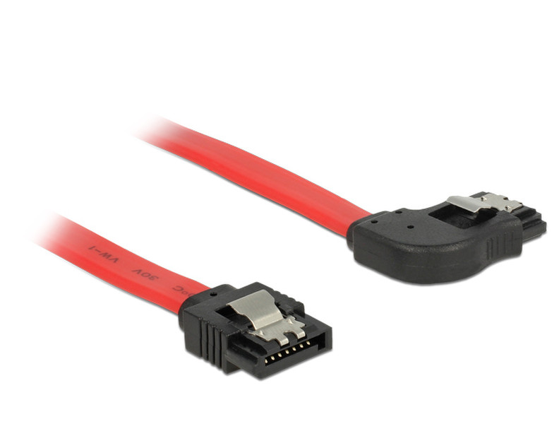 DeLOCK 83970 0.7м SATA III 7-pin SATA III 7-pin Черный, Красный кабель SATA