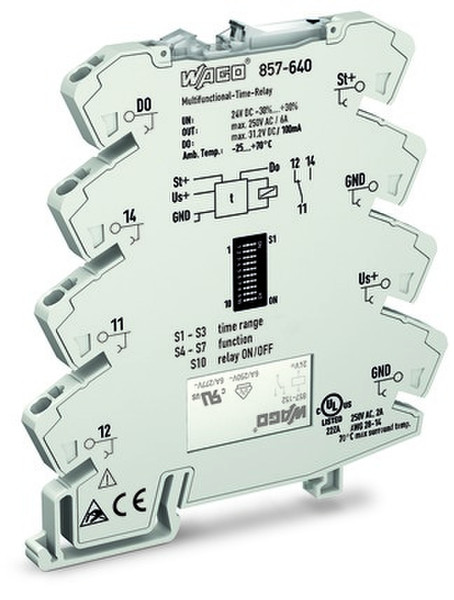 Wago 857-640 8P Grau Elektrischer Anschlussblock