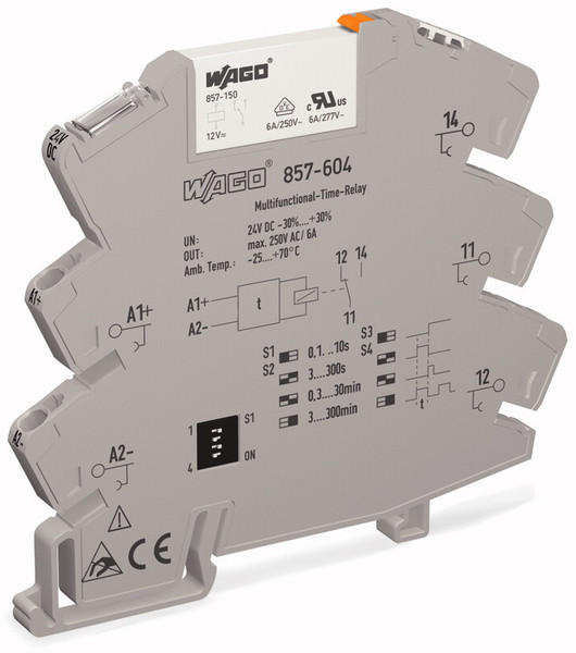 Wago 857-604 5P Grau Elektrischer Anschlussblock