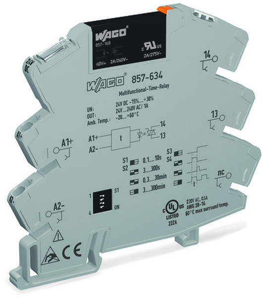 Wago 857-634 5P Grau Elektrischer Anschlussblock