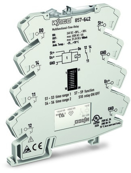 Wago 857-642 8P Grau Elektrischer Anschlussblock