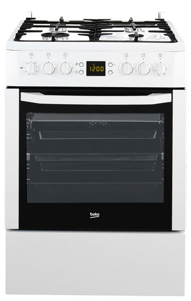 Beko CSM62325DW Freestanding Gas hob A White cooker