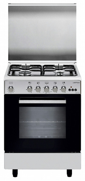 Airlux AA65CMIX2 Built-in Gas hob B Black,Stainless steel cooker
