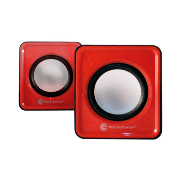 TechZone TZ15SPK-ROJO Black,Red,Silver loudspeaker
