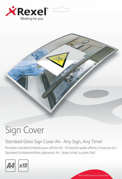 Rexel Standard Gloss Sign Covers A4 (10)