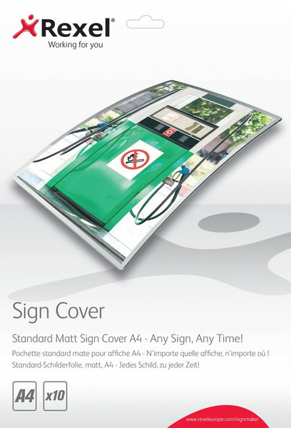 Rexel Standard Matt Sign Covers A4 (10)