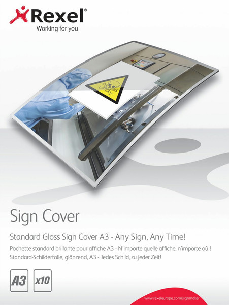 Rexel Standard Gloss Sign Covers A3 (10)