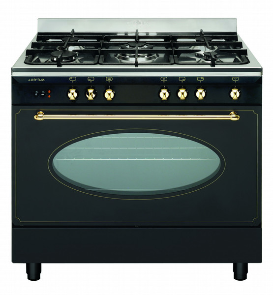 Airlux CC902ETRN Built-in Gas hob C Black,Stainless steel cooker