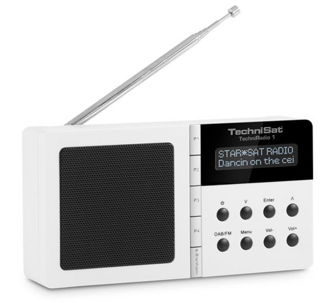 TechniSat TechniRadio 1 Портативный Цифровой Белый радиоприемник