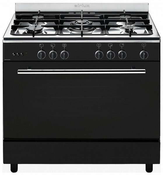 Airlux CC902GTBK2 Built-in Gas hob B Black,Stainless steel cooker