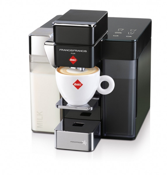 Amici Y5 Milk MIE Pod coffee machine 0.9L Black