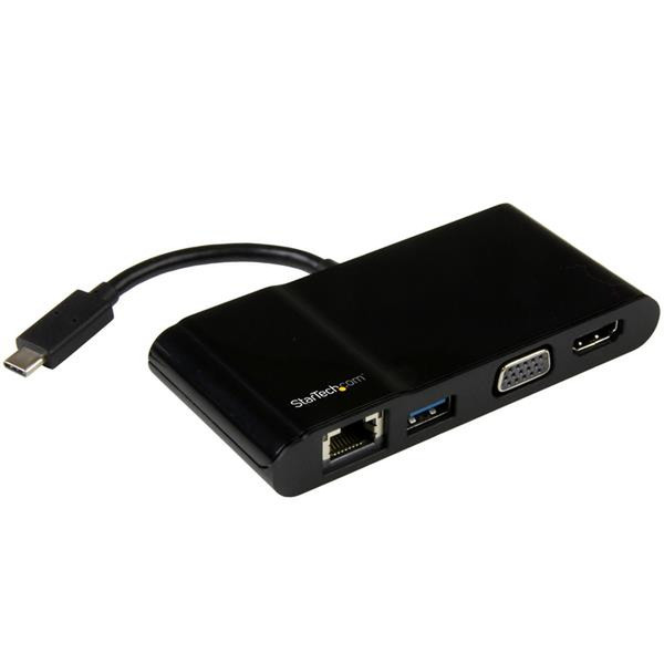 StarTech.com USB-C Multiport Adapter für Laptops - 4K HDMI oder VGA - USB 3.0