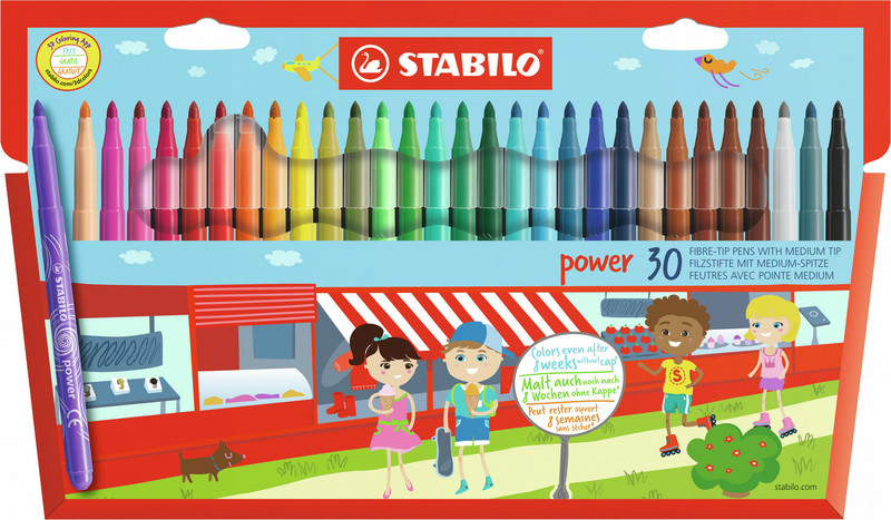 Stabilo 105695857 Medium Multicolour 30pc(s) felt pen