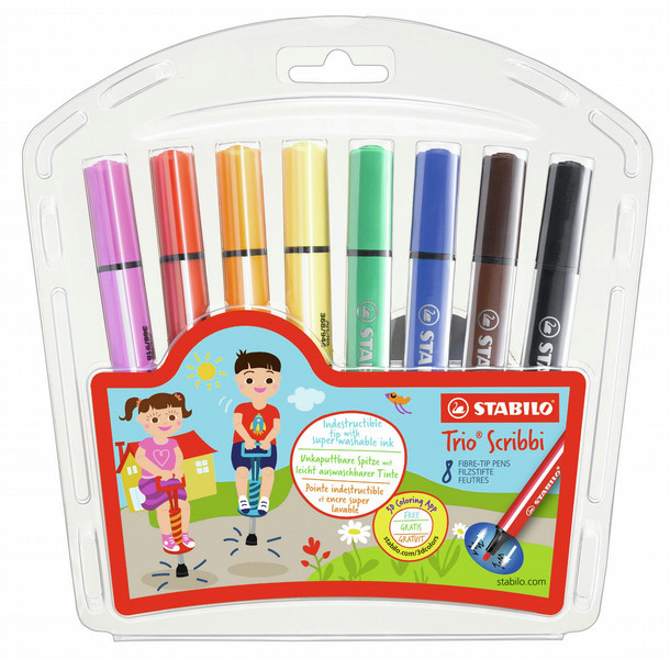 Stabilo 104431322 Medium Multicolour 8pc(s) felt pen