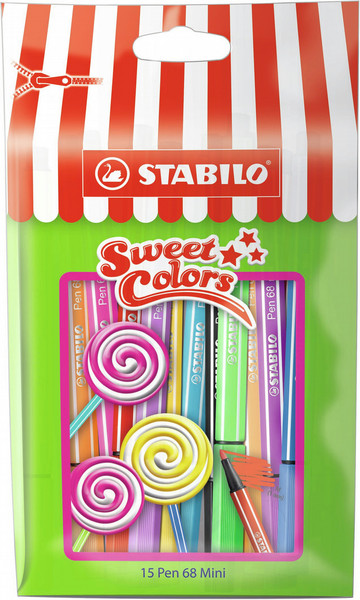 Stabilo 105679420 Fine Multicolour 15pc(s) felt pen