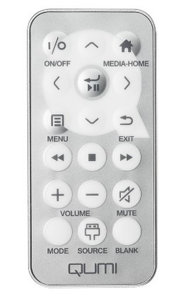 Vivitek 5041848500 IR Wireless Press buttons Silver remote control