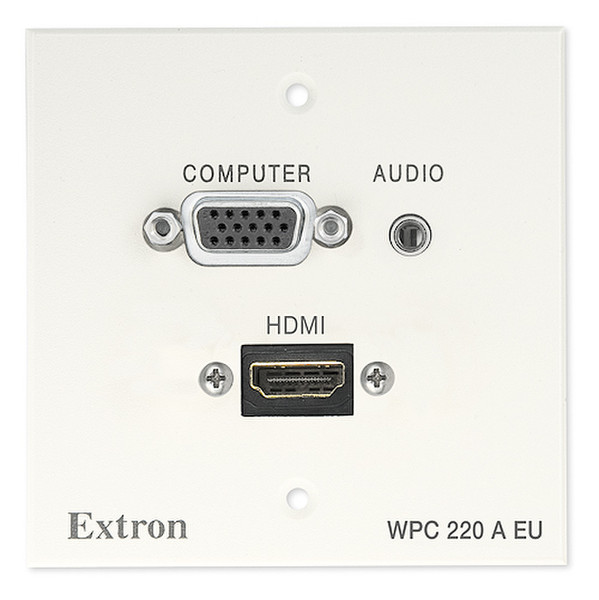 Extron WPC 220 A EU HDMI + VGA + 3.5mm Weiß Steckdose