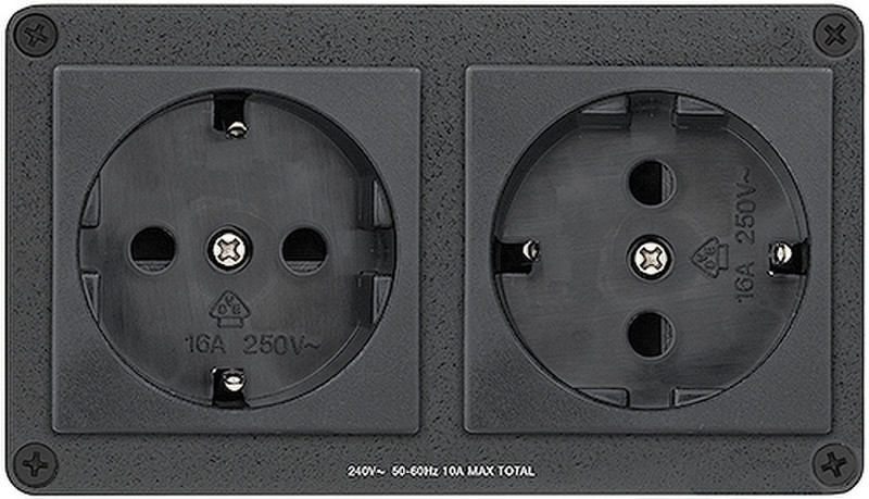 Extron AC 102 EU Type F Black socket-outlet