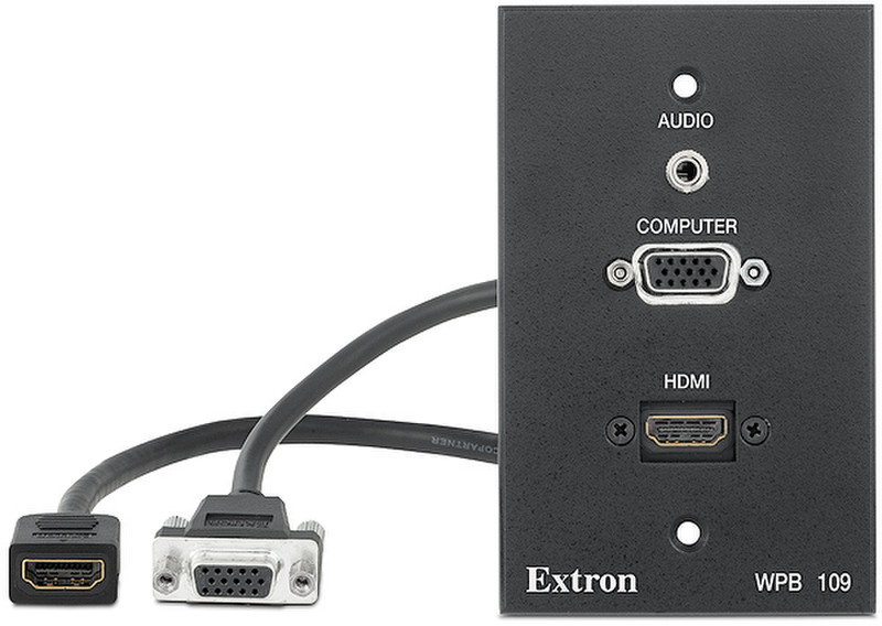 Extron WPB 109 HDMI + VGA + 3.5mm Черный розетка