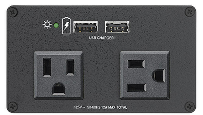 Extron AC+USB 222 US Type G Black socket-outlet