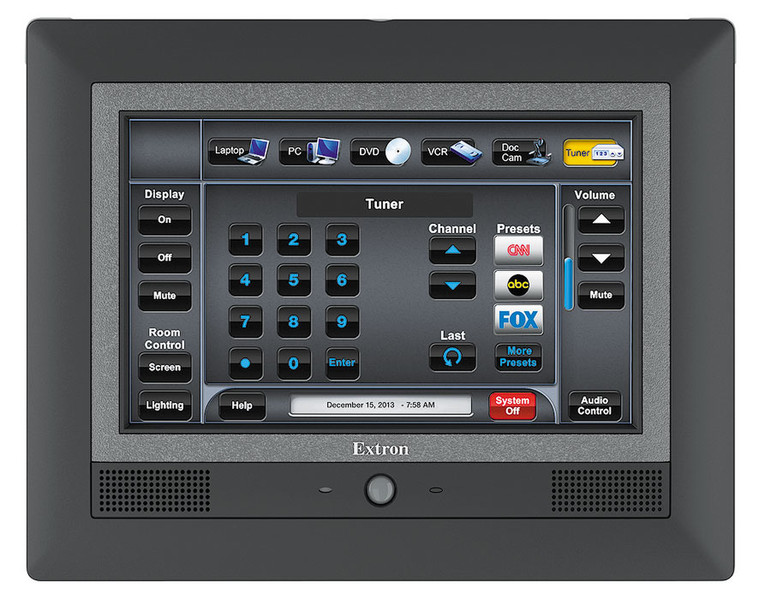 Extron TLP Pro 720M Wired Touch screen Black remote control