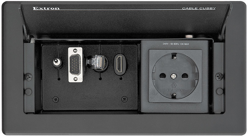 Extron Cable Cubby 202 FR Стена Cable box Черный