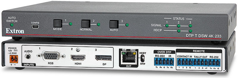 Extron DTP T DSW 4K 233 HDMI/VGA коммутатор видео сигналов