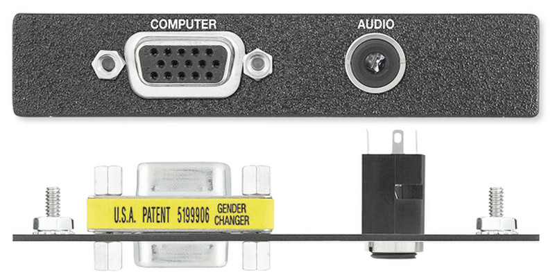 Extron 70-101-73 VGA + 3.5 mm Black socket-outlet