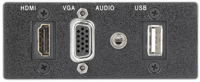 Extron AAP SuperPlate 100 HDMI, VGA, 3.5mm, USB HDMI, VGA, 3.5mm, USB Schwarz