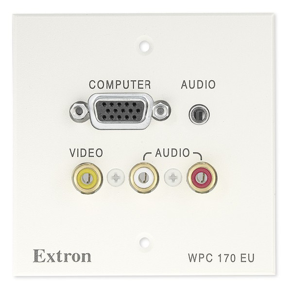 Extron WPC 170 EU VGA + RCA + 3.5mm White socket-outlet