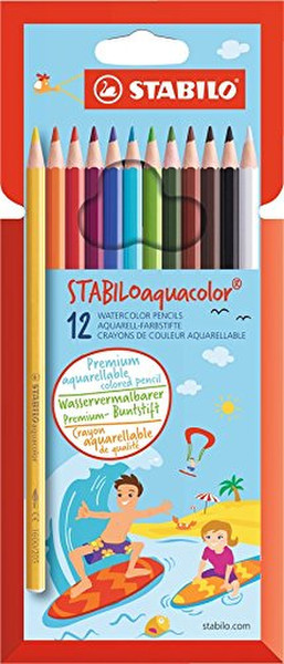 Stabilo Aquacolor Мульти 12шт цветной карандаш