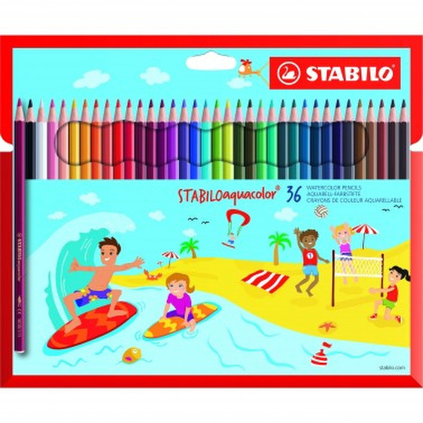 Stabilo Aquacolor Мульти 36шт цветной карандаш