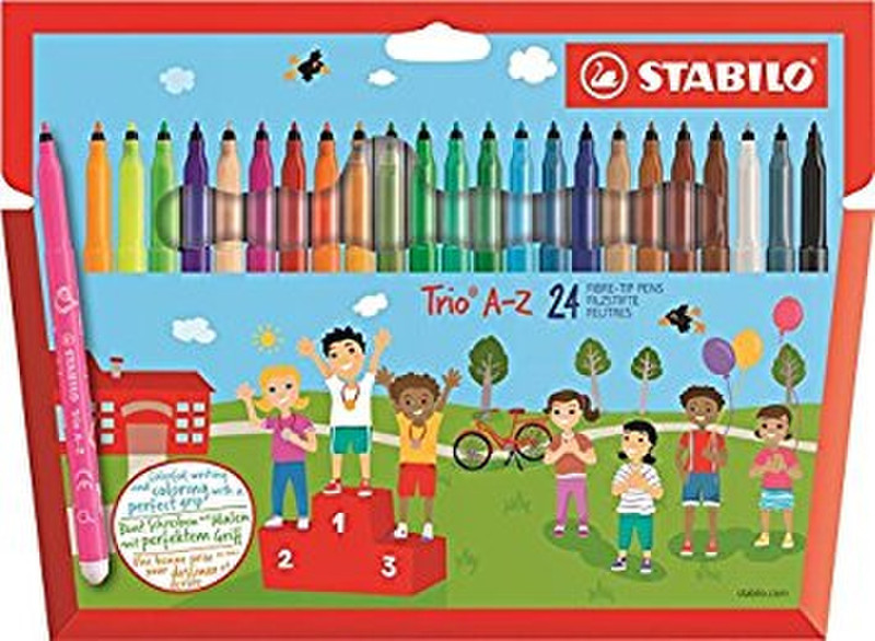 Stabilo Trio A–Z Fine Разноцветный 24шт фломастер