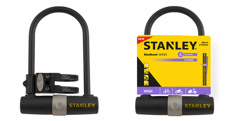 Stanley U-Shape Ø14mm 25cm Black U-lock