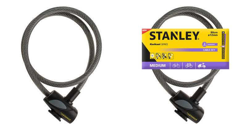 Stanley Cable Key 90cm ø12mm Black,Grey 900mm Cable lock