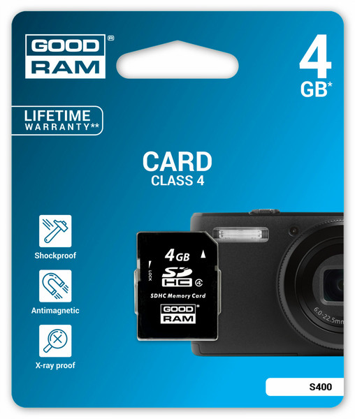 Goodram 4GB SDHC 4ГБ SDHC Class 4 карта памяти