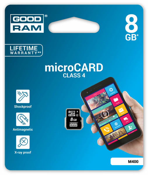 Goodram 8GB Micro SDHC 8GB MicroSDHC Class 4 memory card